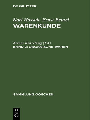 cover image of Organische Waren